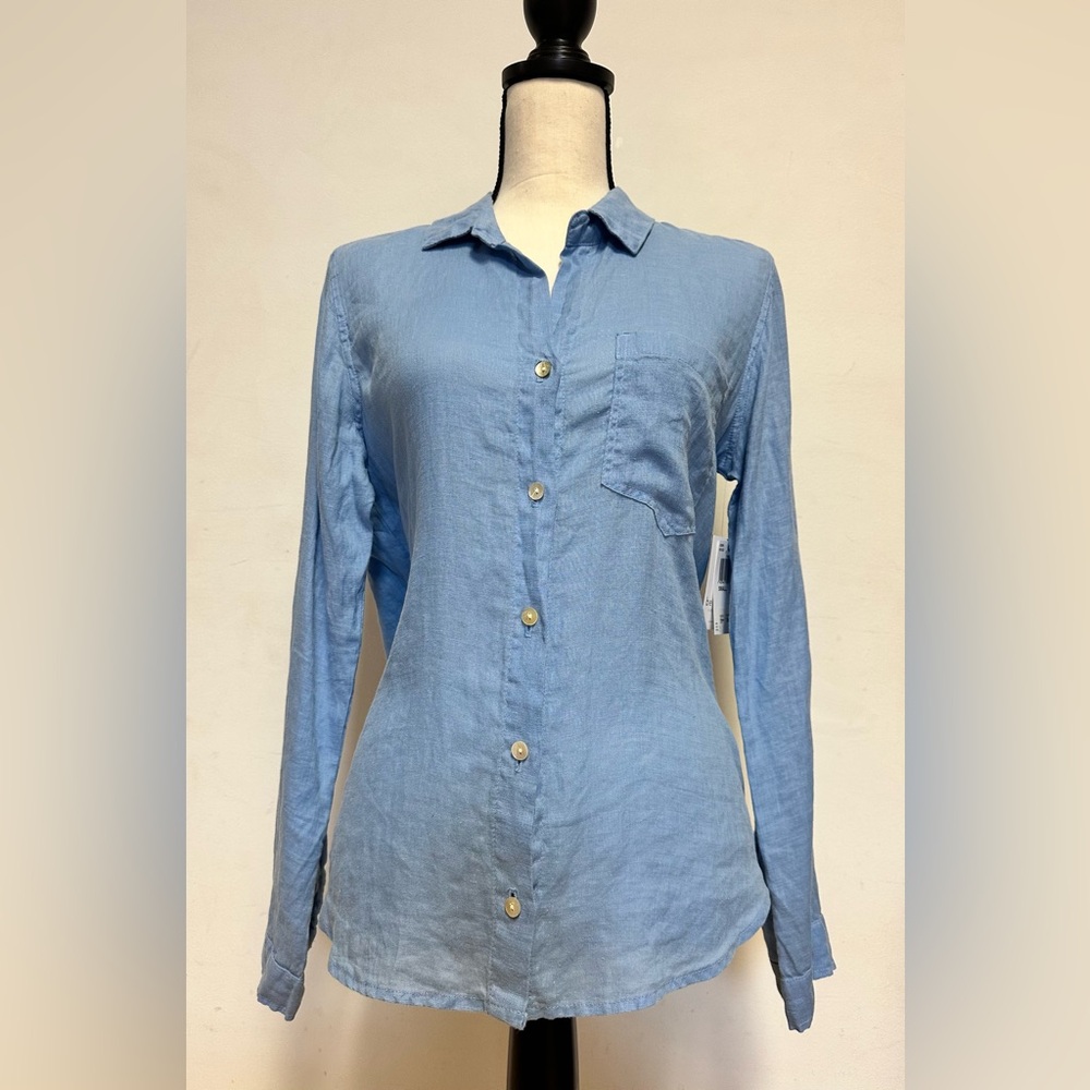 Bella Dahl Pocket Button Down Santorini Blue